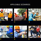 Casco De Seguridad para ConstruccióN, Casco De Servicio Pesado - ala De 2 Pulgadas, FRP Transpirable con Tiras Antisudor.