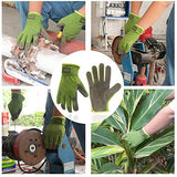 Guantes de trabajo de utilidad general, guantes de cuero para hombre y mujer, guantes de jardinería, guantes de piel de vacuno, mecánico, construcción de conductor, guantes (talla XL, verde)