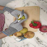 Guantes de trabajo resistentes a los cortes 1 par, alto rendimiento, 5 niveles de protección de grado alimenticio, certificado EN388 (mediano)