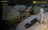 Nitecore TIKI LE 300 lúmenes micro USB recargable llavero linterna/luz estroboscópica policial con cable de carga USB de la marca EdisonBright