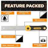 STEELHEAD 6.8-Inch (170mm) Ryoba Double Edge Japanese Pull Saw, High-Quality Japanese SK Steel, 22TPI & 13TPI Flexible Blade, Woodworking, Soft & Hardwoods, Push-Button Blade Change, USA-Based Support