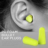 Genius Plugz Tapones desechables de espuma suave sin cable para los oídos con cancelación de ruido, protección auditiva – 32 dB NRR, colores de alta visibilidad, 100 pares embalados individualmente en caja (verde