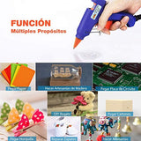 Sojitas Mini Pistola de Silicón con 50 PSC Barras Pegamento Caliente Adhesivo para Bricolaje（20W, Barras de 7mm, largo de 10cm)