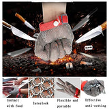 Guantes resistentes a cortes Guantes de Seguridad de Trabajo de Carnicero, Guantes a Prueba de Cables, Guantes de Metal de carnicería (Size : Small)