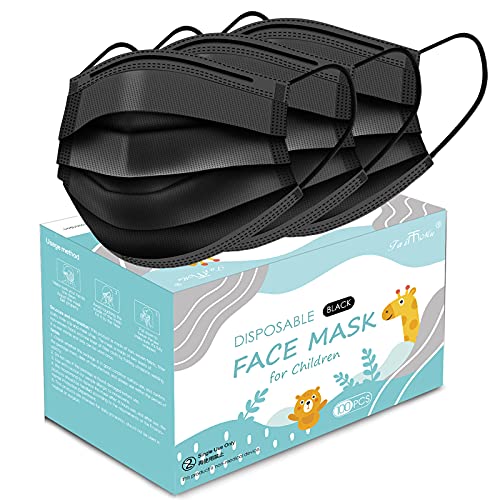 100 máscaras faciales para niños, transpirables,