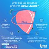 Active Jungle | Kit 10 Cubrebocas KN95 Adulto Rosas | 5 Capas Termoselladas con Garantía de Fabricación | Mascarillas de Seguridad | Diseño Ergonómico con Cómodo Puente Nasal y Elásticos Suaves | Protección contra Virus, Micropartículas y Gotículas de Tos
