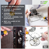 SUNHZ MCKP Sunhzmckp Juego De Destornilladores Magnéticos, S2- Aleación De Acero Para Herramientas, Incluye Minidestornillador De Precisión Ranurado/Phillips/Torx, Puntas De Destornillador Reemplazables Co