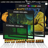Casco de soldadura, color verdadero oscurecimiento automático de 1/1/1/2, visión grande, 10 x 8,25 cm, con modo de soldadura/molido/corte para molienda de plasma TIG MIG/MAG MMA