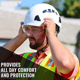 Casco de Seguridad con Gafas Protección para la Cabeza Casco Ajustable Casco de Construcción para Electricista,Industria/A / 1 PCS