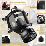 Máscara de silicona reutilizable para respirador completo, máscara de silicona reutilizable, antivaho, amplio campo de visión, protección para los ojos, máscara antipolvo, respirador de trabajo para pintar gas, aserrar demolicionar y renovar