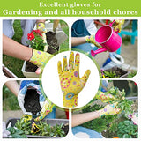 PROMEDIX Guantes de Trabajo para jardín de nitrilo Transparente, con Recubrimiento Flexible, Ligeros, Transpirables, se Ajustan a la mayoría de los tamaños de Guantes de jardín, 3 Pair