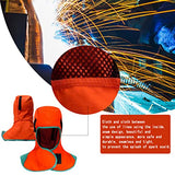 Capucha Soldador Cuello Protección Cubierta resistente al calor Cuadrito de hombro para cascos de soldadura Herramientas de soldadura electrónica de naranja