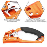 Ascenso de Escalada, Dispositivo de Escalada Abrazadera de Mano Derecha para Cuerda de Escalada para Equipos de Escalada en Roca Ae 8 Mm a 13 Mm(Anaranjado)
