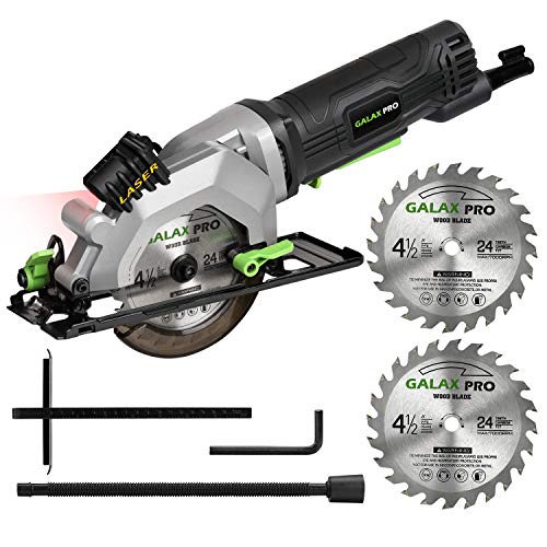 Sierra circular, GALAX PRO 4Amp 3500RPM minisierra circular con guía láser, máx. Profundidad de corte 1-11/16