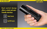 Nitecore EA41 960 Lumen CREE XM-L U2 LED dual switch compact flashlight/searchlight with Four rechargeable AA batteries, Charger & Four EdisonBright AA Alkaline batteries