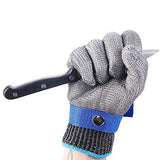 ThreeH Guantes de protección de seguridad Guantes de malla de acero inoxidable para cortar guantes de trabajo GL09 M(1 pieza)