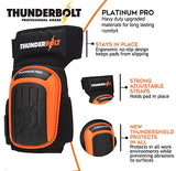 THUNDERBOLT Rodilleras para trabajo, construcción, pisos, jardinería, limpieza, con doble gel, cojín de espuma gruesa y correas antideslizantes ajustables