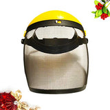 Casco de Seguridad Forestal Industrial Máscara de Cabeza Facial Cable de Acero a Prueba de Salpicaduras Máscara de Seguridad Pantalla de Protección para Corte de Hierba Poda de Ramas Suministros de Trabajo Agrícola