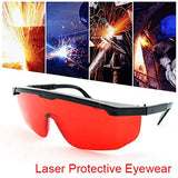 Baynne Gafas de protección Rojas Gafas de Seguridad láser de 190 NM a 540 NM Gafas de protección láser con Caja de Terciopelo de Forma Cuadrada