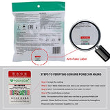 Paquete de 10 Powecom de 5 capas, protección transpirable KN95, mascarilla facial, máscaras antipolvo, estándar mejorado GB2626-2019 (negro)