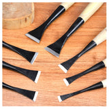 Cincel para tallar carpintería, hoja plana, madera dura con diferentes tamaños, mango de madera forjado a mano, herramientas de grabado, cincel plano, 2 mm