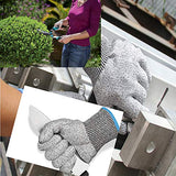 Guantes de trabajo resistentes a los cortes 1 par, alto rendimiento, 5 niveles de protección de grado alimenticio, certificado EN388 (mediano)