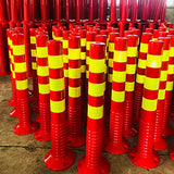 Bolardo de estacionamiento en Garaje Marcadores de Carretera Reflectantes Conos de tráfico de plástico Bolardo de Seguridad para áreas sensibles al tráfico (Tamaño: 750x80 mm) (750x80 mm)