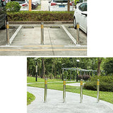 Bolardo de Seguridad de Acero Inoxidable para Entrada, Poste de estacionamiento Reflectante, bolardos de estacionamiento fijos, Poste de Barrera de estacionamiento de fácil instalación