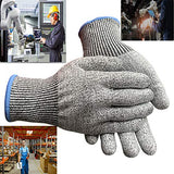 Guantes de trabajo resistentes a los cortes 1 par, alto rendimiento, 5 niveles de protección de grado alimenticio, certificado EN388 (mediano)