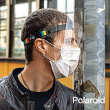 Polaroid Careta protectora en Policarbonato, Ajustable, Diseño Ligero, Calidad Optica y protección UV, Protección Facial, Reutilizable, Incluye funda protectora en Microfibra, Multicolor
