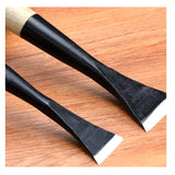 Cincel para tallar carpintería, hoja plana, madera dura con diferentes tamaños, mango de madera forjado a mano, herramientas de grabado, cincel plano, 2 mm