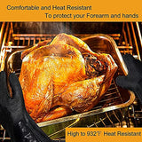Guantes de soldador  , resistentes al calor, 14 pulgadas, 1244 °F, guantes de horno, ahumador, barbacoa para manejar alimentos calientes en tu freidora/impermeable/ignífugo