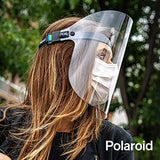 Polaroid Careta protectora en Policarbonato, Ajustable, Diseño Ligero, Calidad Optica y protección UV, Protección Facial, Reutilizable, Incluye funda protectora en Microfibra, Multicolor