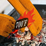 Guantes de soldador resistentes al calor y al fuego, guantes de trabajo de seguridad de cuero de 14 pulgadas para barbacoa, horno, soldador Tig, jardín y manipulación de animales