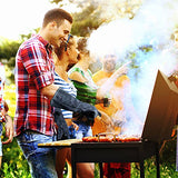 Guantes de soldador de forja resistentes al calor de 144 pulgadas de cuero vacuno – manga larga y forro de parrilla aislado para soldador Tig/Mig/Barbacoa/Huevo Verde/Estufa Gris